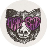 Cool Mama Bear Round Car Coaster