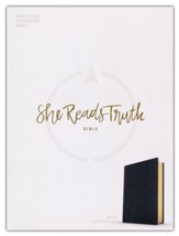 CSB She Reads Truth Bible--soft  leather-look, black