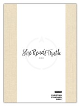 CSB She Reads Truth Bible--hardcover cloth over board, gunny sack (indexed)
