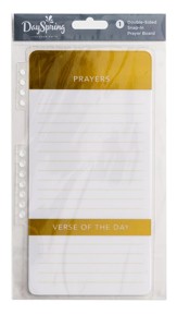 Dry Erase Planner Insert, Prayer Board, Gold