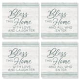 Bless This Home Coasters, Set of 4