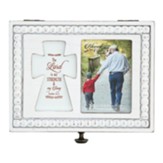 The Lord is My Strength Prayer Box with Photo Frame