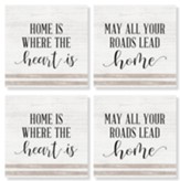 Home Is Where The Heart Is Coasters, Set of 4