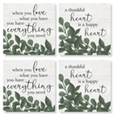 A Thankful Heart Is A Happy Heart Coasters, Set of 4