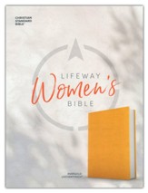CSB Lifeway Women's Bible--soft leather-look, marigold