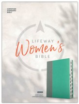 CSB Lifeway Women's Bible--soft leather-look, gray/mint (indexed)