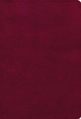 NASB Super Giant-Print Reference  Bible--soft leather-look, burgundy (indexed)