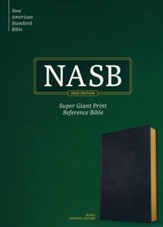 NASB Super Giant-Print Reference  Bible--genuine leather, black