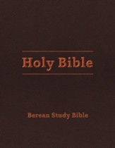 Berean Study Bible--soft leather-look, burgundy