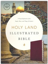 CSB Holy Land Illustrated  Bible--soft leather-look, burgundy (indexed)