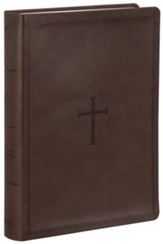 CSB Super Giant-Print Reference  Bible--soft leather-look, brown