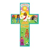 He Lives Cross-Shaped Giant Sticker Scenes, pack of 12