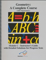 VideoText Geometry Module C Instructor's Guide