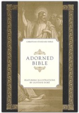 CSB Adorned Bible--cloth-over-board, charcoal