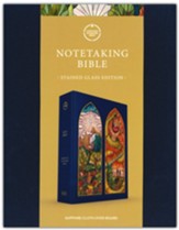 CSB Notetaking Bible, Stained Glass Edition--cloth-over-board, sapphire