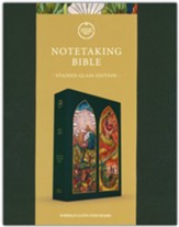 CSB Notetaking Bible, Stained Glass  Edition--cloth-over-board, emerald
