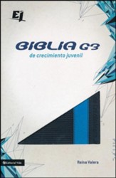 Biblia G3 de Crecimiento Juvenil RVR 1977, Piel Dos Tonos, Azul  (RVR 1977 G3 Youth Bible, Italian Duo-Tone Leather, Blue)