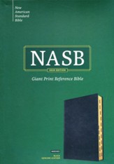NASB 2020 Giant-Print Reference Bible--genuine leather, black (indexed)