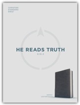 CSB He Reads Truth Bible--soft  leather-look, smoke