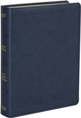 KJV Single-Column Wide-Margin  Bible--soft-leather-look, navy
