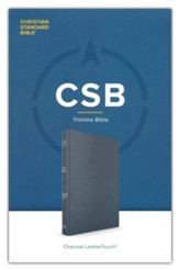 CSB Thinline Bible--soft  leather-look, charcoal