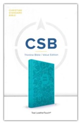 CSB Thinline Bible, Value Edition--LeatherTouch, teal
