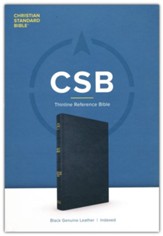 CSB Thinline Reference Bible--genuine leather, black (indexed)