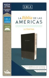 Santa Biblia LBLA Ultrafina, leathersoft negra  (LBLA Thinline Holy Bible, Leathersoft Black)