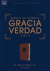 Biblia de Estudio NBLA Gracia y Verdad, Piel Imit. Marron  (NBLA Grace and Truth Study Bible, Soft Leather-Look, Brown)
