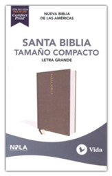 NBLA Santa Biblia, Letra Grande, Tam. Compacto, Tapa dura/Tela, Gris,            Ed. Letra Roja (NBLA Large-Print Compact Bible--hardcover, gray) - Slightly Imperfect