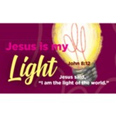 Children and Youth Scripture Cards, Jesus is my Light, John 8:12, Pack of 25