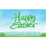 Easter Scripture Cards, Happy Easter, Matthew 28:6, Pack of 25