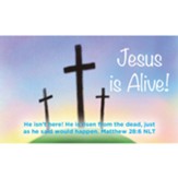 Easter Scripture Cards, Easter, Jesus is Alive (Calvary), Matthew 28:6, Pack of 25