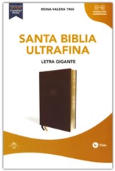 RVR60 Giant-Print Ultrathin Bible--soft leather-look, brown