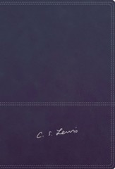 RVR Biblia Reflexiones de C. S. Lewis, azul marino con  indice (The C. S. Lewis Bible, Navy with Index)