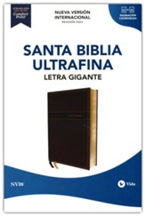 NVI Santa Biblia Ultrafina, Letra Gigante, Leathersoft, Negro, Palabras de Jess en Rojo (NVI UltraThin Large-Print Bible--soft leather-look, black)