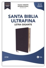 NVI Santa Biblia Ultrafina, Letra Gigante, Leathersoft, Azul Marino, Palabras de Jess en Rojo (NVI UltraThing Large-Print Bible--soft leather-look, navy blue)
