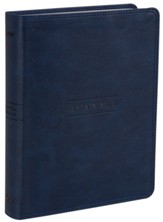 NVI Santa Biblia Edicion para Notas, Leathersoft, Azul Marino, Palabras de Jess en Rojo (NVI Holy Bible, Note Edition--soft leather-look, navy blue)