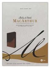 RVR1960, Biblia de estudio MacArthur, Letra Grande--soft leather-look, Café, con cierre (índice)