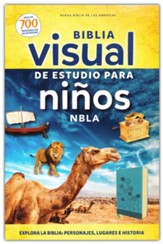 NBLA, Biblia visual de estudio para ninos, Leathersoft, verde azulado (Kids' Visual Bible, Leathersoft, Teal)