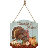 Thankful & Blessed Hanging Metal Wall Decor