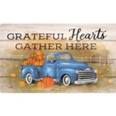 Grateful Hearts Gather Here, Blue Truck, Doormat