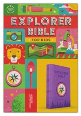 CSB Explorer Bible for Kids, Compass--LeatherTouch,  lavender