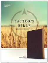 CSB Verse-by-Verse Pastor's Bible--bonded leather brown