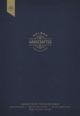 CSB Large Print Thinline Bible, Holman Handcrafted Collection--black premium goatskin