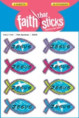 Fish Symbols Stickers, 6 sheets