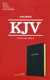 KJV Thinline Bible--LeatherTouch, black