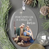 Nativity Glass Ornament