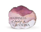 Happiness Is Being a Grandma Faux Geode Tabletop Plaque