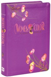 KJV Women of Color Study Bible--soft leather-look, purple (thumb indexed)
